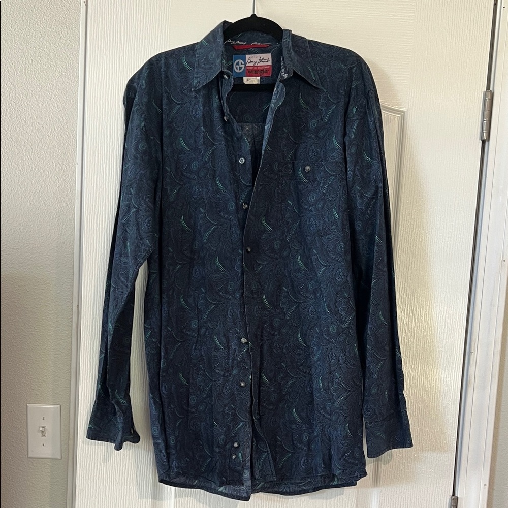 Wrangler Blue and Green Patterned Shirt